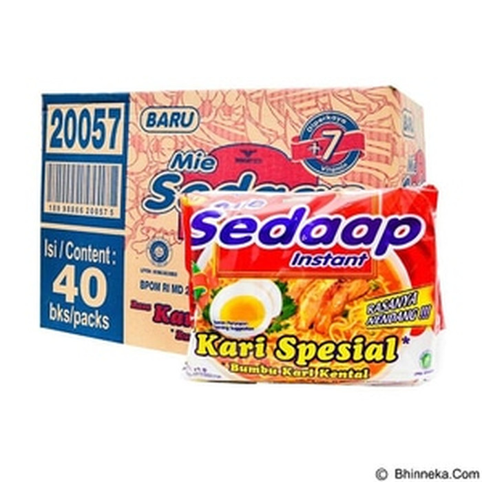 

PROMO MIE / PASTA / Mie Sedap Rasa Kari Spesial [75gr /40pcs /1 karton ] NON COD