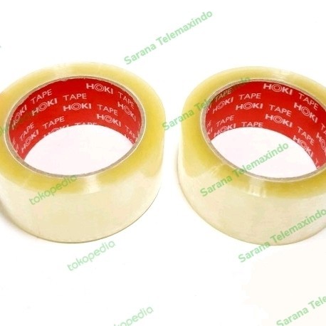 

GROSIR (1KARTON/72PCS) LAKBAN HOKI TAPE BENING DAN COKLAT 2"X45X100Y