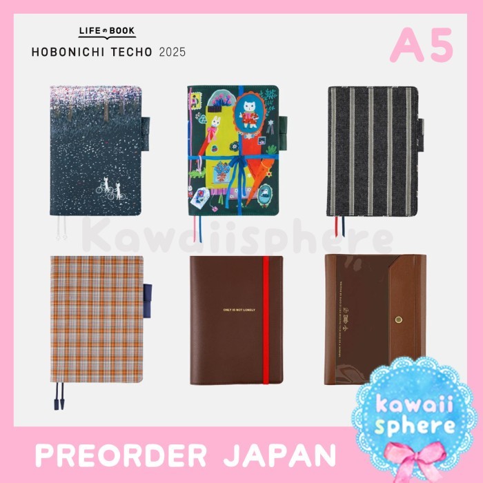 

HOBONICHI TECHO 2025 ILLUSTRATORS A5 (COVER ONLY) HIROKO KUBOTA / YUMI KITAGISHI / ONLY IS NOT