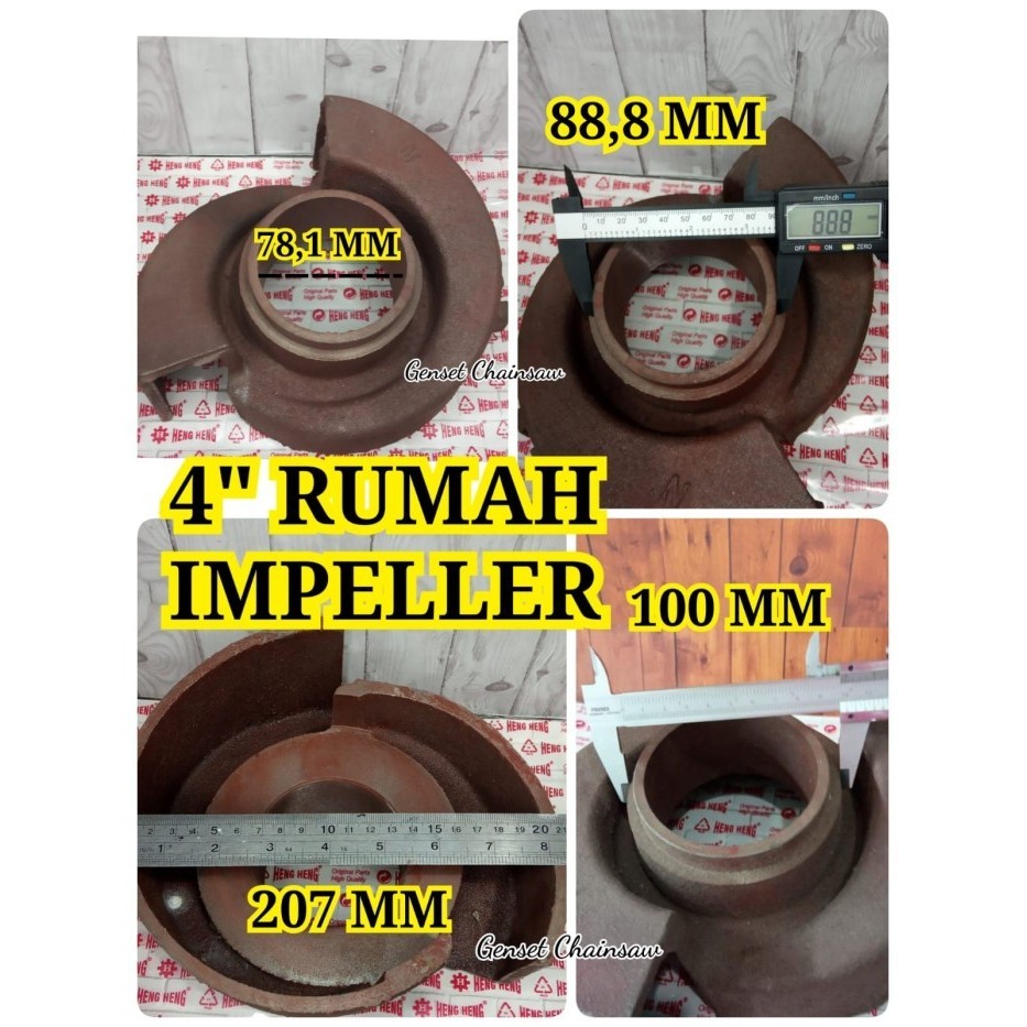 WP40 Rumah Kipas 4'' Housing Impeller 4 Inch pompa WP alkon SNB100