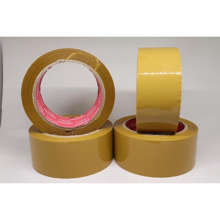 

PROMO GOJEK GRAB 1 DUS LAKBAN BENING COKLAT HOKI TAPE 100 YARD FULL