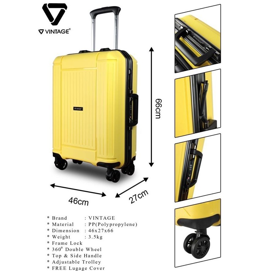 Murah Vintage Polo Milano Koper Hardcase Pp Frame 24 Inch Free Cover 906