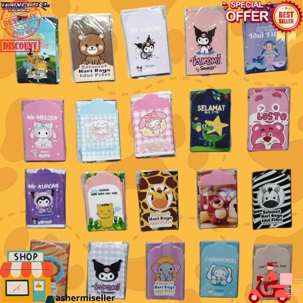 

Amplop Lebaran Kuromi Labubu Siap Pakai Medium 1Pack D Termurah