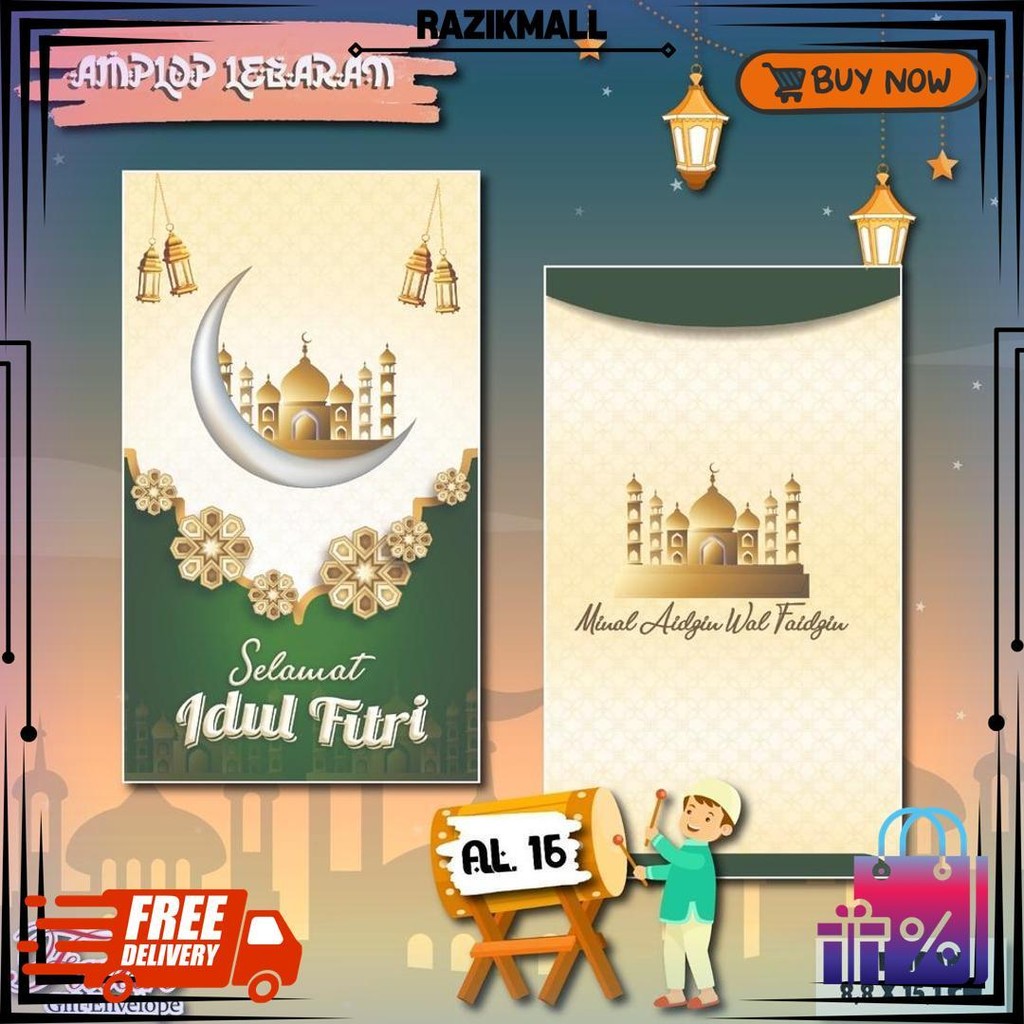 

Amplop Lebaran Falah Kode Al 16 Isi 50 Pcs / Muat Selembaran Uang Tanpa Dilipat / Amplop Cantik / Amplop Lucu / Amplop Lebaran Bisa Ecer D Best Seller