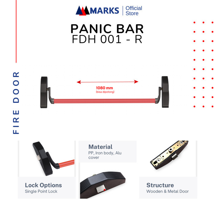 Marks FDH 001 - Panic Bar Painted Steel