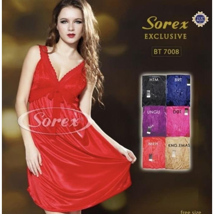 

Baju Tidur Wanita Lingerie Satin Sorex Exlusive Bt 7008 Isi-1 Pcs Original