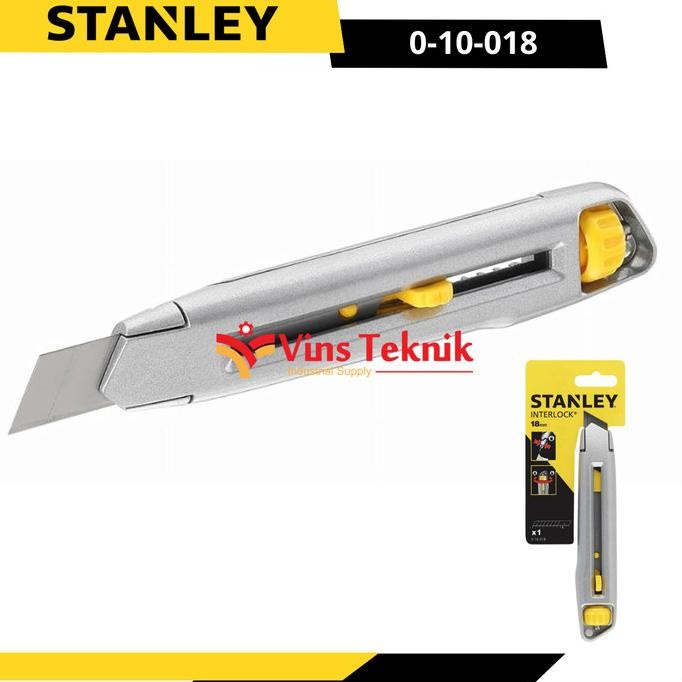 

SIAP KIRIM PISAU CUTTER INTERLOCK KNIFE SNAPE OFF BLADE 18MM STANLEY 0-10-018