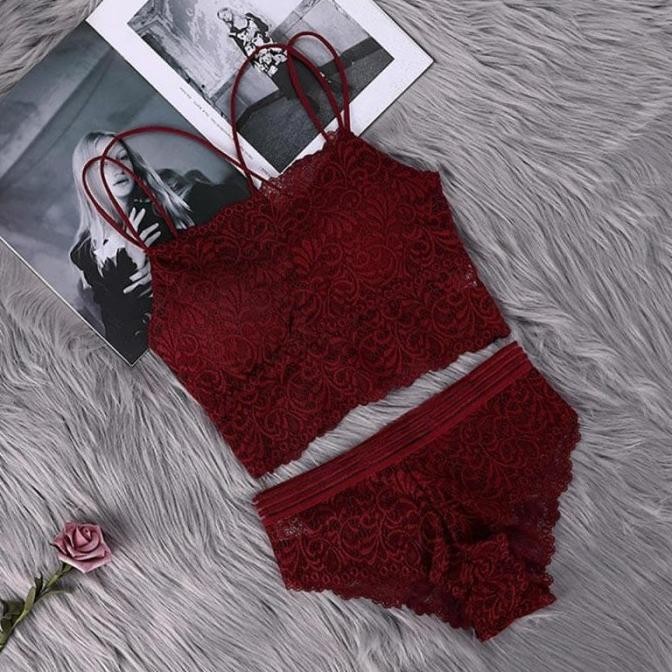 

Lucy Bralette Set Cd Lingerie Murah Bikini Seksi Murah Bra Tanpa Kawat Original