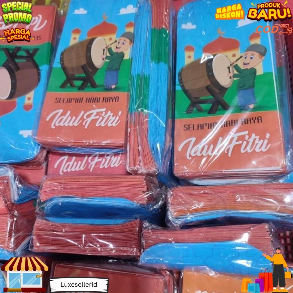 

50 Pcs Angpau Lebaran Idul Fitri Ukuran Panjang Murah D Promo Puncak