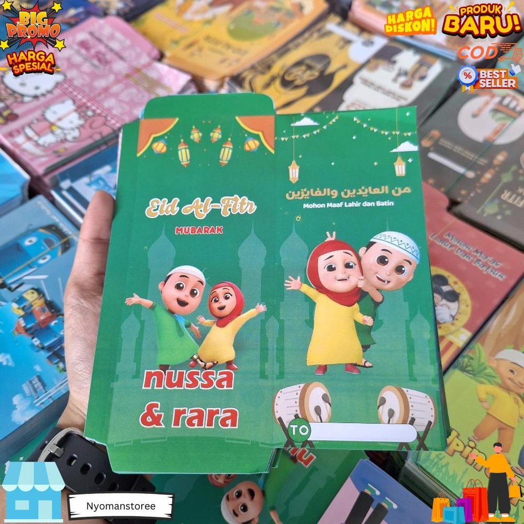 

(100 Lembar) Amplop Lebaran Ukuran Jumbo Uang Tidak Ditekuk D Promo Puncak