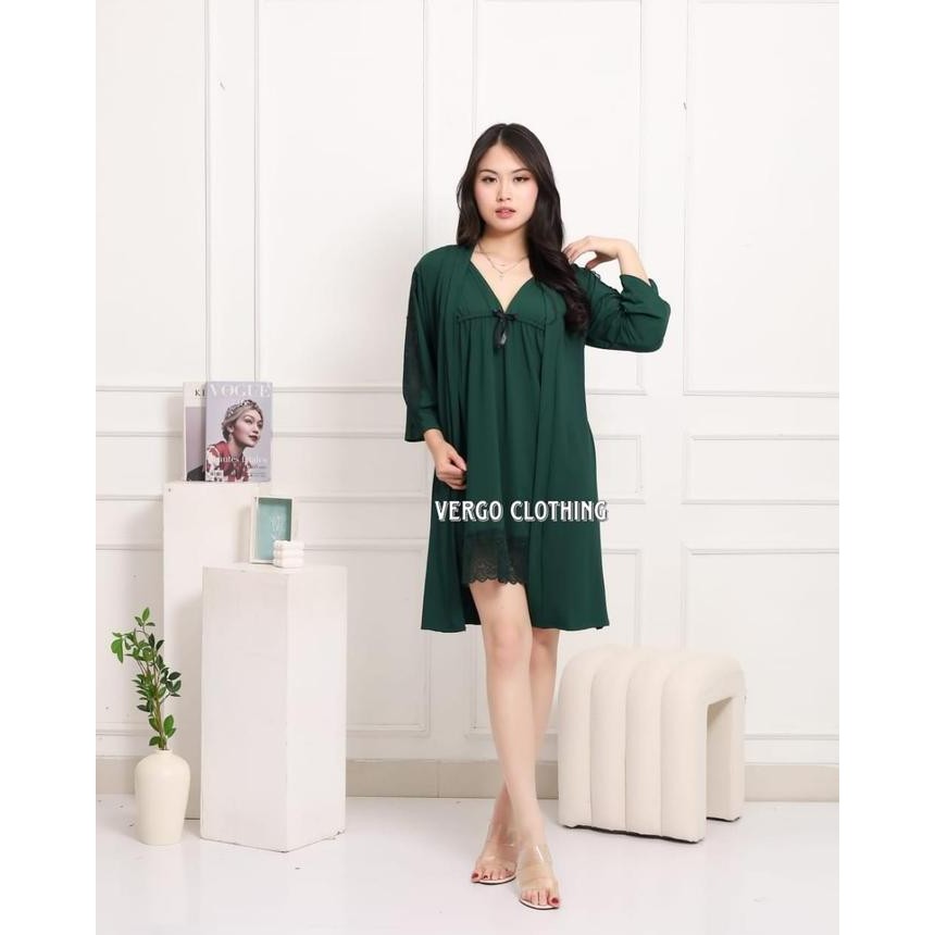 

Vergo - Baju Tidur Kimono Wanita Zuri Model One Set Kimono Lingerie Py 389 Original