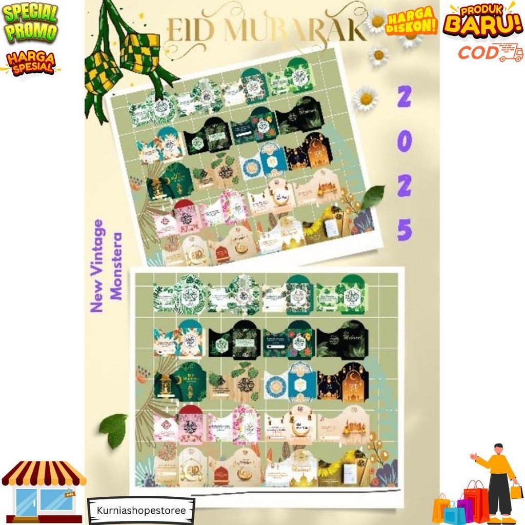 

10 Pcs Amplop Lebaran Estetik 2025 Medium Size / Siap Pakai D Ramadhan Sale
