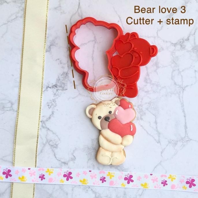 

SIAP KIRIM BEAR LOVE 3 COOKIE CUTTER / FONDANT CUTTER