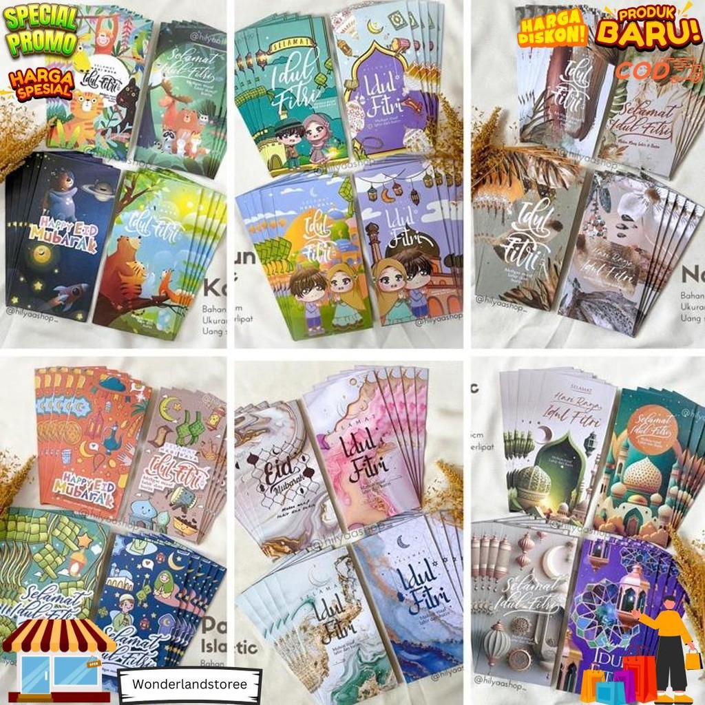 

[Reseller] 100Pcs Amplop Lebaran Premium / Amplop Idul Fitri Bahan Tebal D Cod