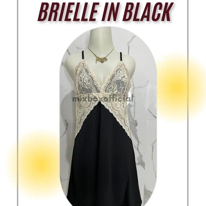 

Dress Wanita Lace Lingerie Mix Spandex Sutra Ikat Tali - Brielle Original
