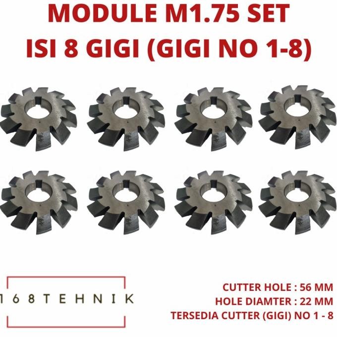 

SIAP KIRIM MODULE M1.75 / MODULE GEAR MILLING CUTTER / MODUL M1.75 PISAU GIGI