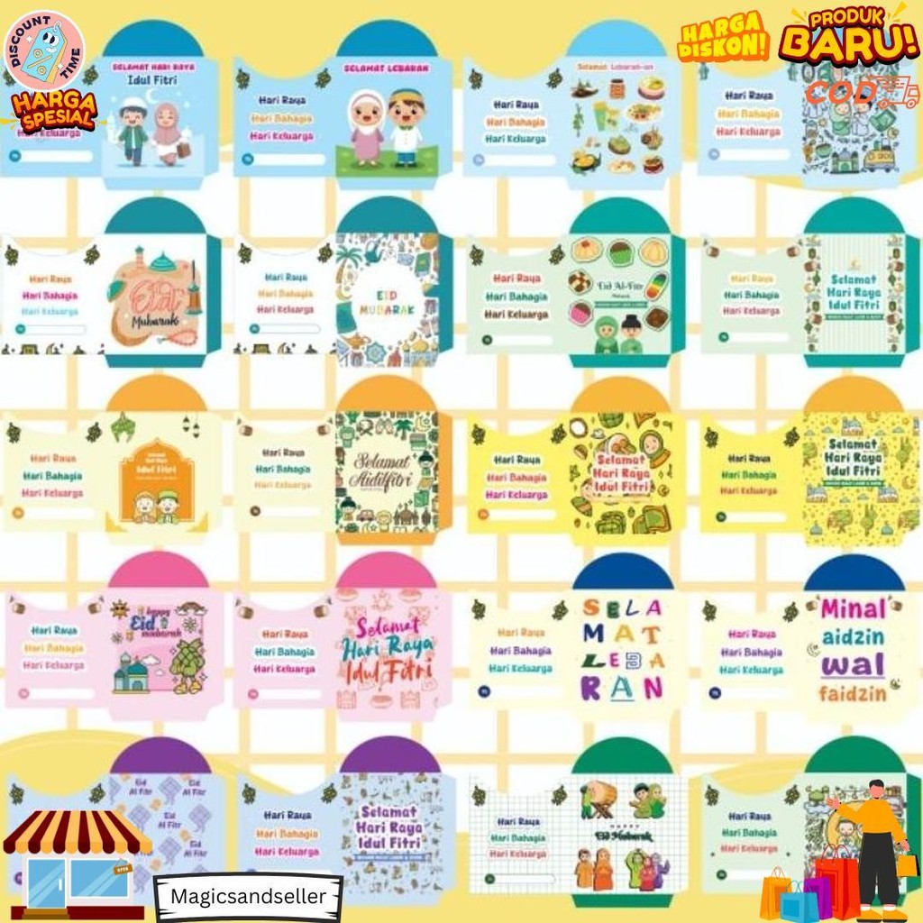 

10 Pcs Amplop Lebaran Labu-Labubu 2025 Siap Pakai (Medium Size 7 X 12 Atau 11 Cm) D Ramadhan Sale