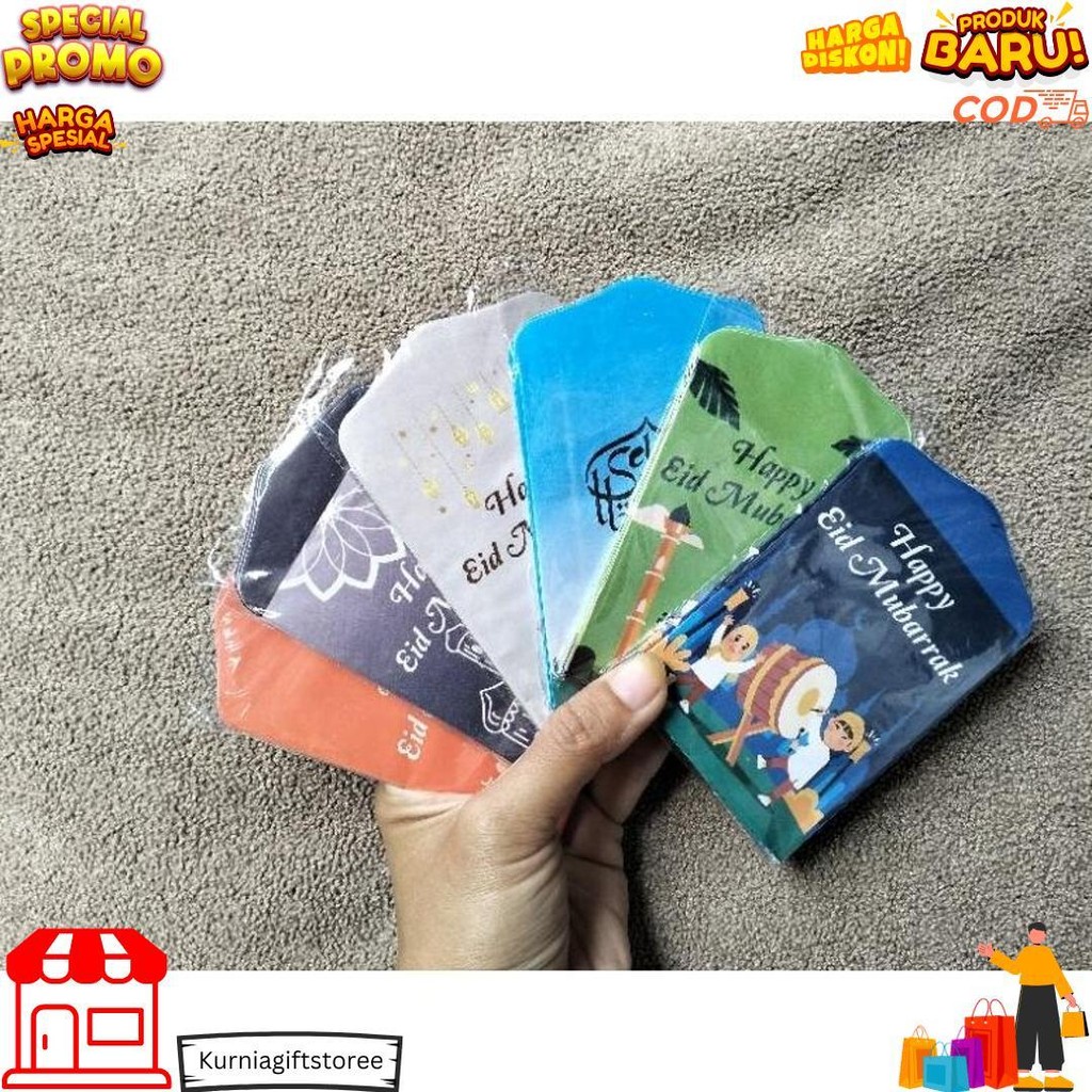 

(100 Pcs) 10 Pack Amplop Lebaran Motif Muslim Islami Ukuran Medium D Gratis Ongkir