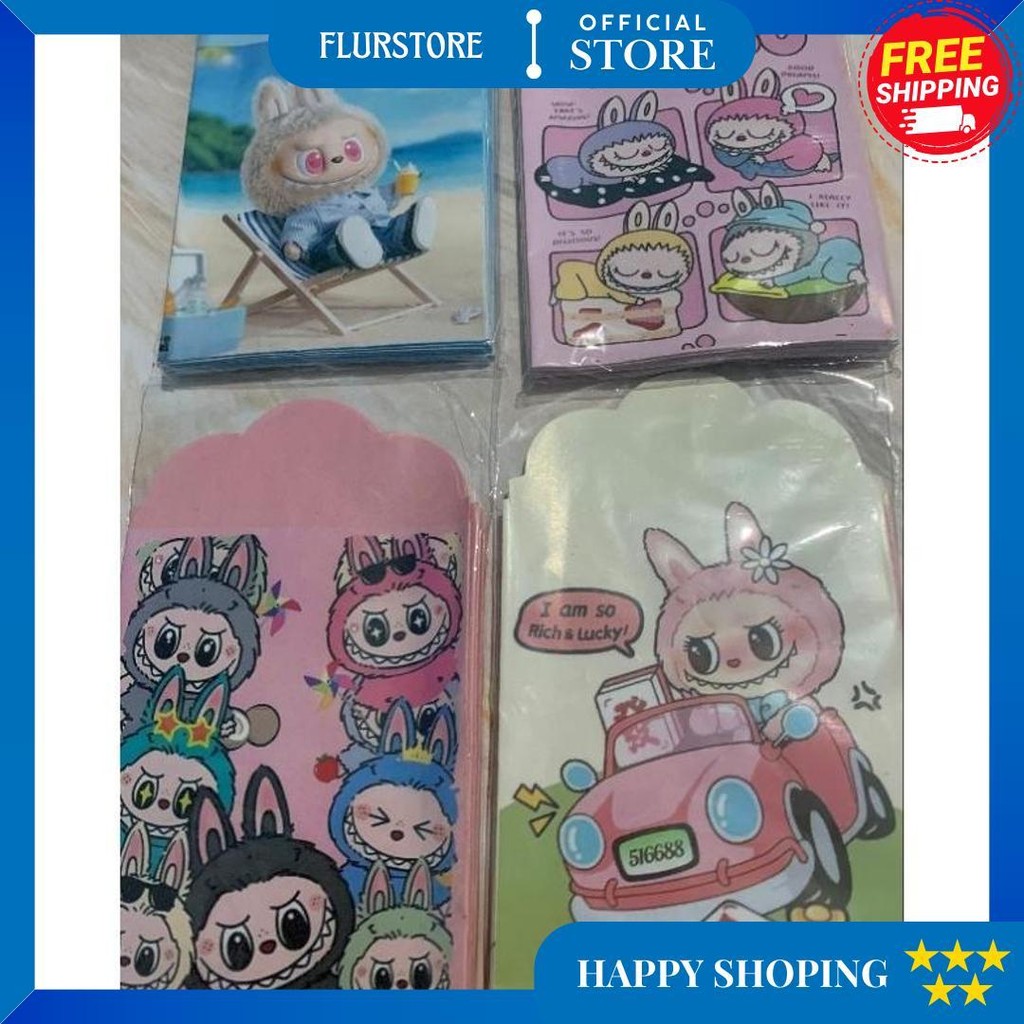 

(Paket Usaha) 100Pcs Amplop Lebaran Labubu Siap Pakai/ Siap Jual D Gratis Ongkir