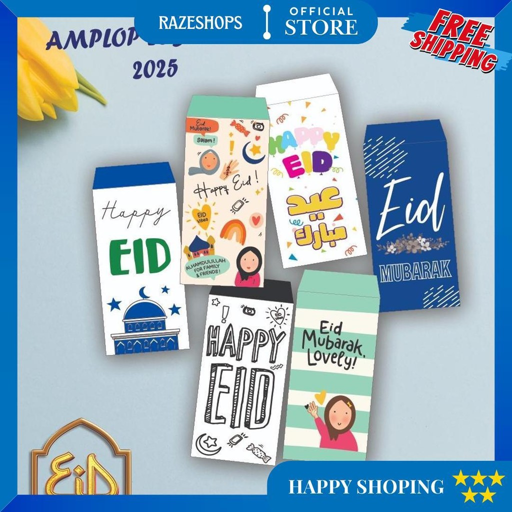 

(10 Pcs) Amplop Lebaran/Eid Mubarak Idul Fitri Ramadhan Amplop Angpao Lebaran Murah/Amplop Besar D Promo Puncak