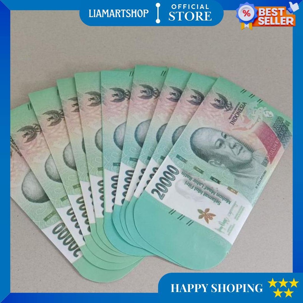 

100 Lembar......Amplop Lebaran Motip Gambar Uang Mainan D Promo 3.3