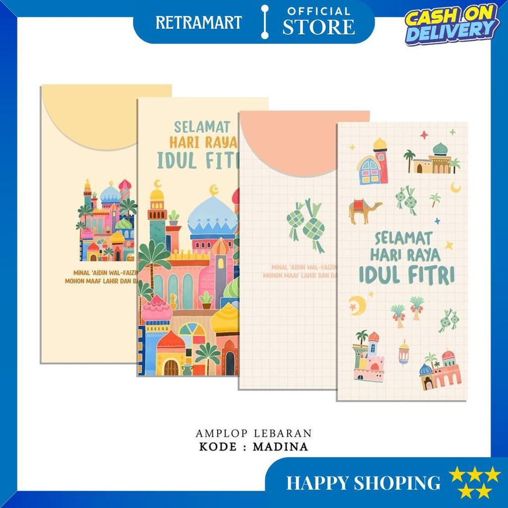 

Amplop Lebaran Idul Fitri 2025 | Madina Set Isi 8Pcs D Promo 3.3