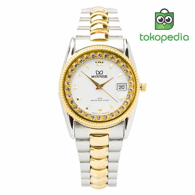 Promo Mirage Jam Tangan Wanita Rx Comb Silver/Gold/White