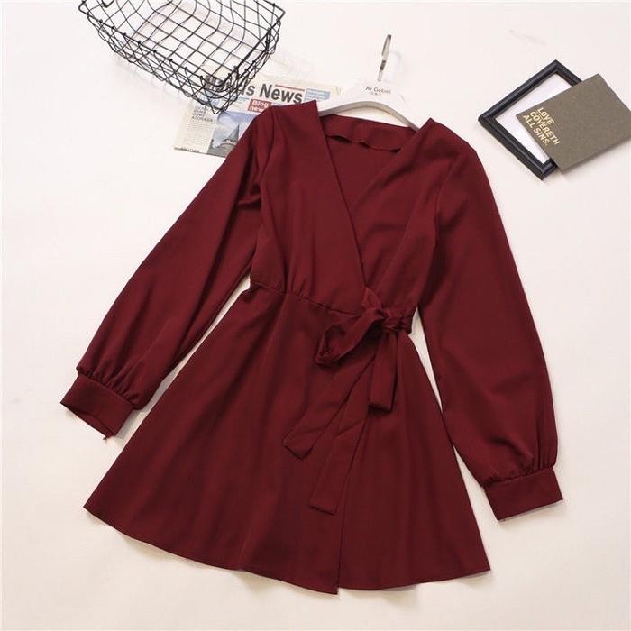 Femes Cimi Blouse Atasan Baju Polos Wanita Remaja Korean Style Muslim