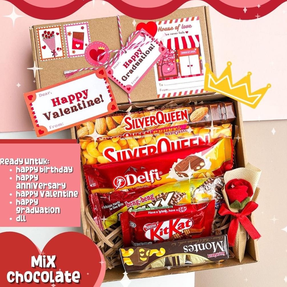 

SALE [MIX CHOCOLATE] KADO ULANG TAHUN CEWEK COWOK | WISUDA | ULTAH | HAMPERS COKLAT VALENTINE GIFT BOX | KADO COKELAT COKLAT CHOCOLATE GIFT BOX | KADO ANNIVERSARY GRADUATION HAPPY BIRTHDAY | VALENTINE BOX fgh-56