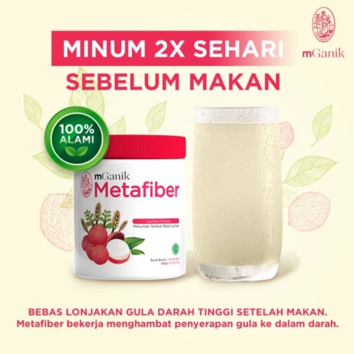 

Sale Mganik Metafiber Drink 252Gram 42 Serving Serat Bebas Gula Bpom Halal