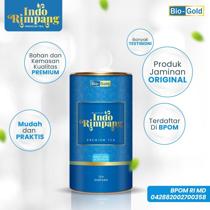 

terbaru !!! [bpom] paket 60x minum 3 kaleng teh indo rimpang bio gold premium tea resep ala jsr