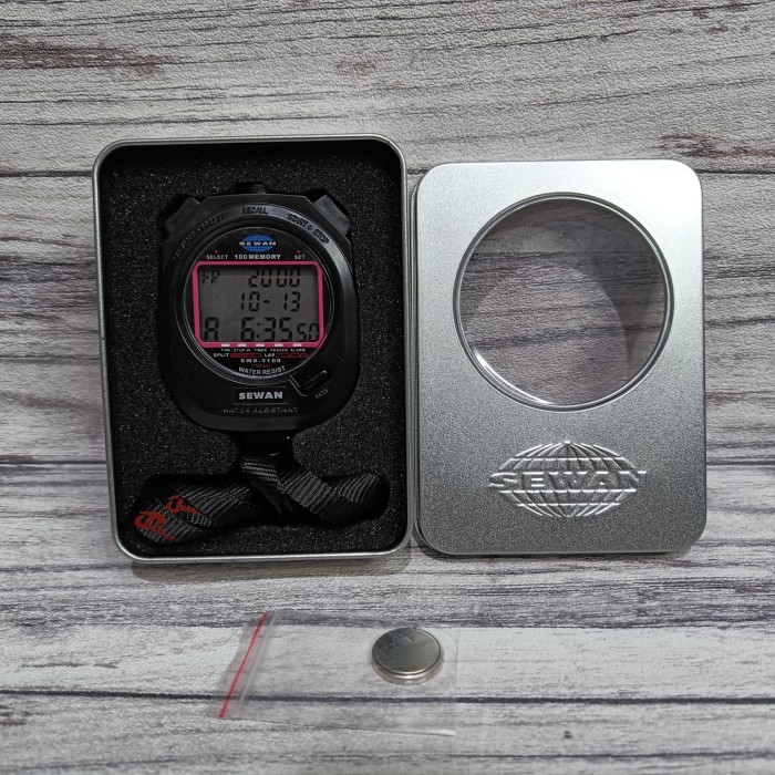 TERBARU Stopwatch SEWAN 100M Memory SW8 3100 Original
