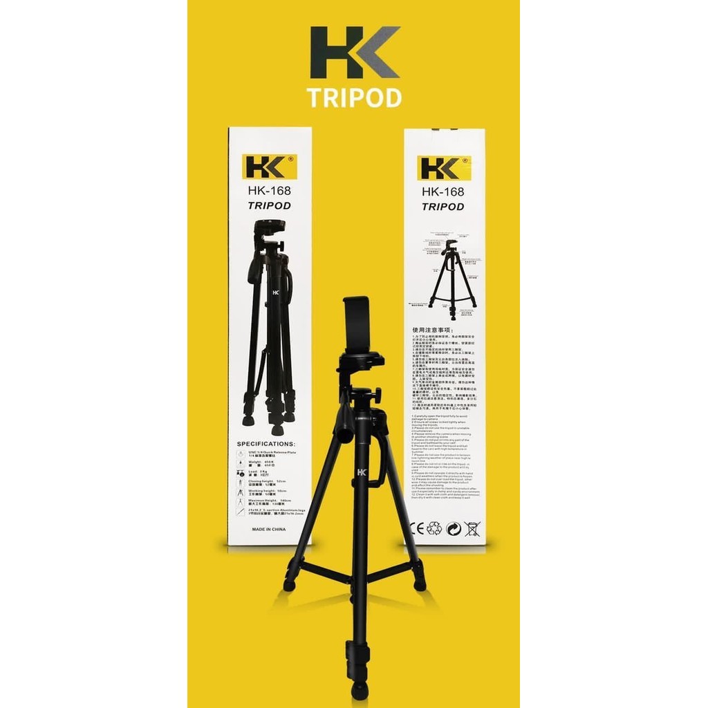 TRIPOD HANDPHONE HK 168 ORI / TRIPOD CAMERA / TRIPOD 140 CM