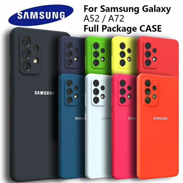 Silicone Cover Case Samsung Galaxy A32 A52 A72 Silky Official Logo