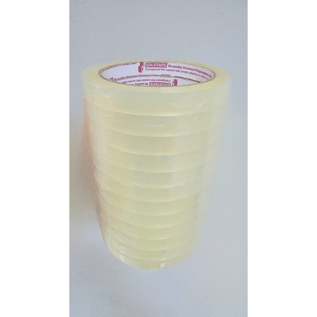 

STATIONERY GOLD TAPE 12MM ( 12 ROLL ) DUS