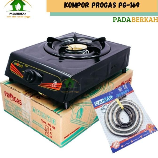 kompor gas progas 1 tungku/ paket kompor gas progas + regulator caisar stok terbatas