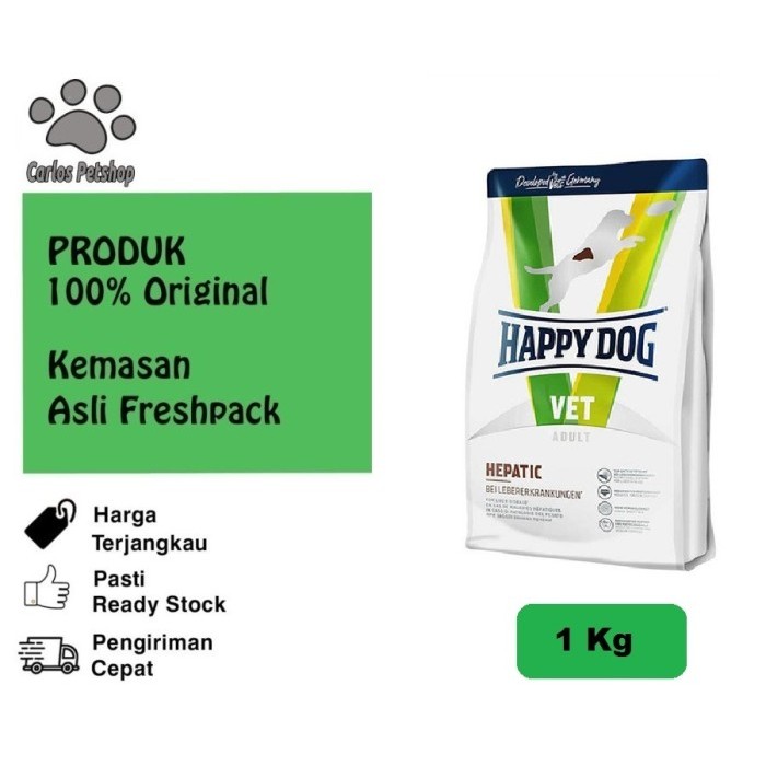 Happy Dog Vet Hepatic 1kg - Promo Price #Termasuk Pajak#*
