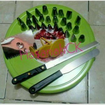 TERLARIS PAKET ALAT DEKORASI MENGHIAS KUE ULANG TAHUN LENGKAP MEJA PUTAR SPUIT MURAH MURAH