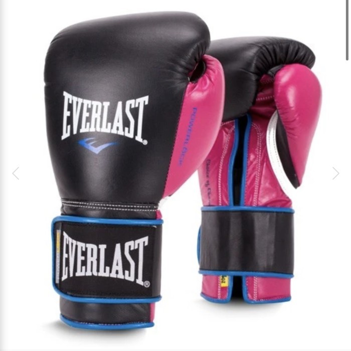 Everlast Powerlock Hoop & Loop Training Gloves leather/sarung tinju