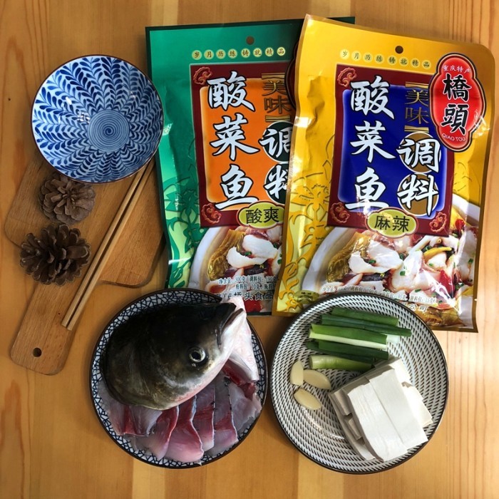 

Qiao Tou Bumbu Masak Ikan Mala Suancai