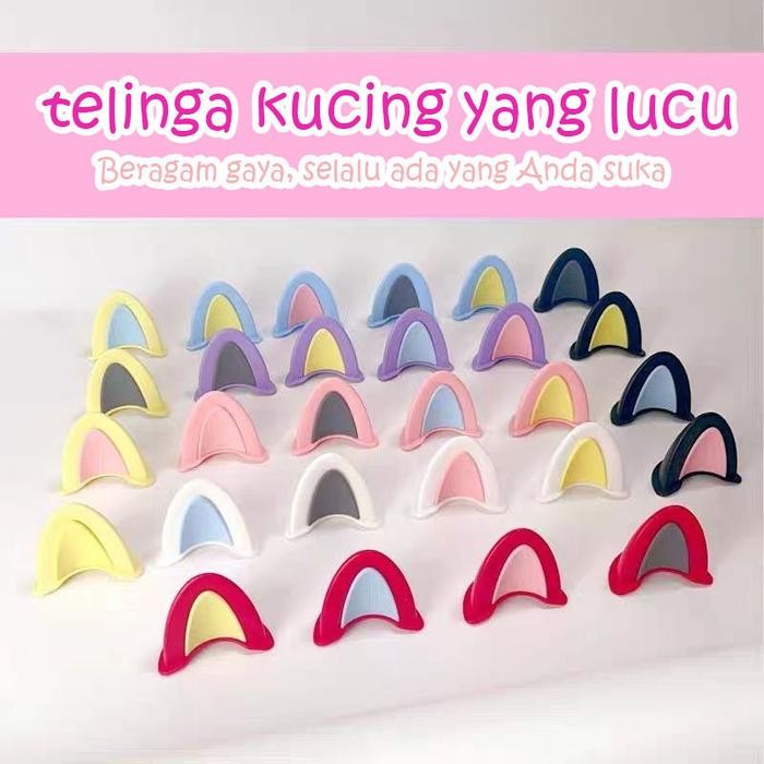 TERJAMIN POPOCOLADekorasi helm/Telinga Aksesori Helm Telinga Kucing/dekorasi mobil listrik sepeda
