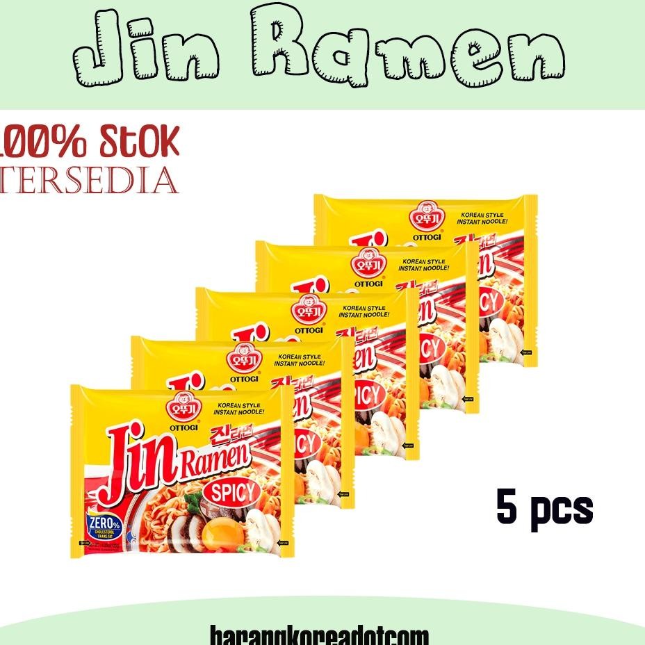 

5 Pc Ottogi Jin Ramen Orea Hot Picy 120G