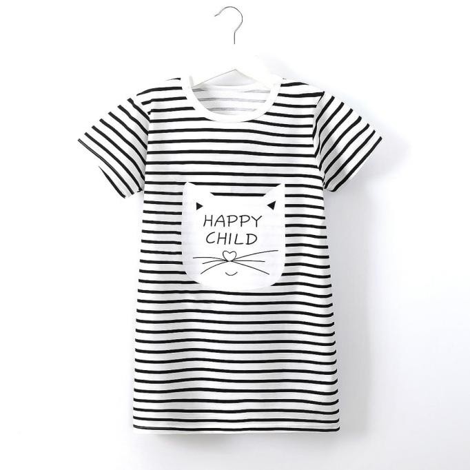 baru [351318] - mini daster kaos lengan pendek import anak perempuan - moti