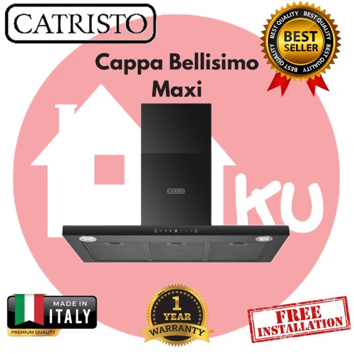 Catristo Cappa Bellasimo Maxi Kap Cooker Hood 900mm Stainless Steel