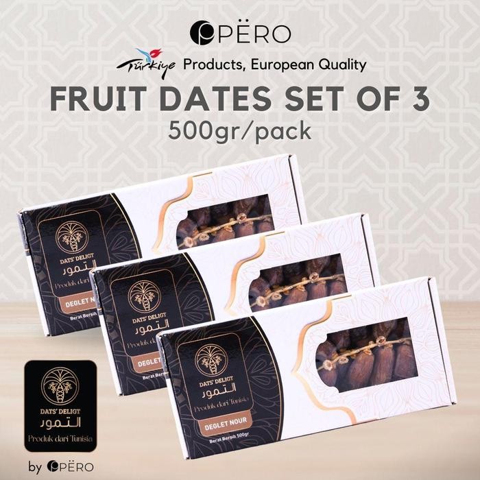 

[Exclusive Jordi Onsu] Pero Set Of 3 Kurma Tunisia 500Gr / Fruit Sultan Dates