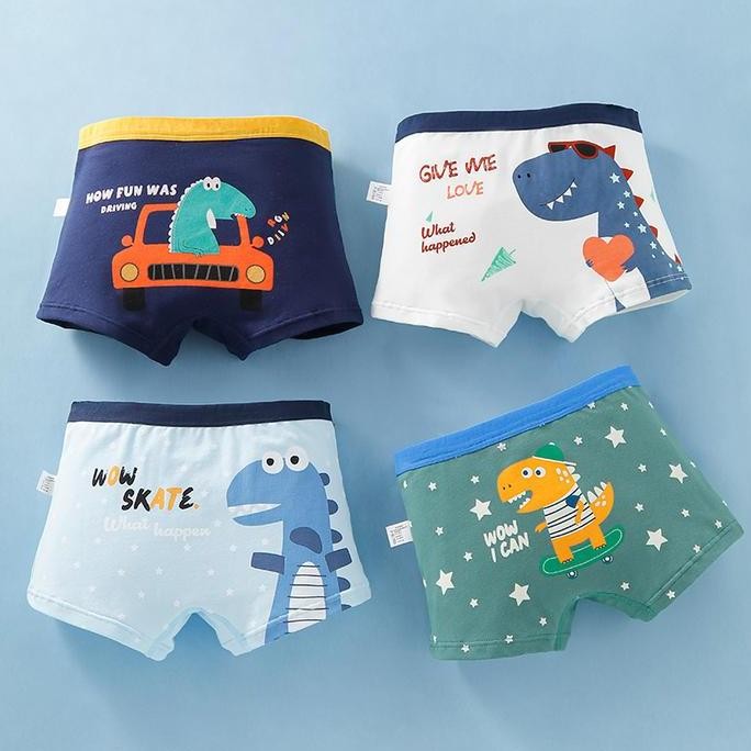 Sale Celana Dalam Anak Laki Laki /Boxer Anak Laki Laki 1 Lusin /Pola Dinosaurus Celana Boxer Anak 2-