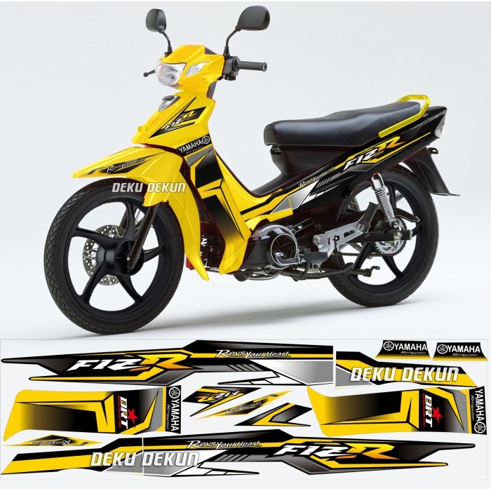 Striping F1Zr Stiker Fizr F1Z R Variasi Kuning Hitam Tahan Vernis