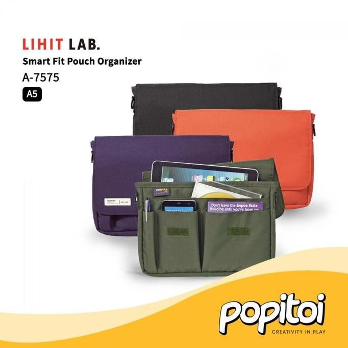 

Lihit Lab A-7577 A-7575 Smart-Fit Pouch Organizer A4 A5