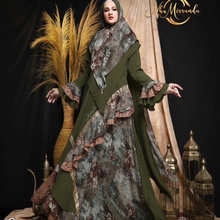New Gamis Syari Brokat Set Khimar Cadar Nm Premium Ori. Baju Muslim Wanita Best Quality Asli 100%