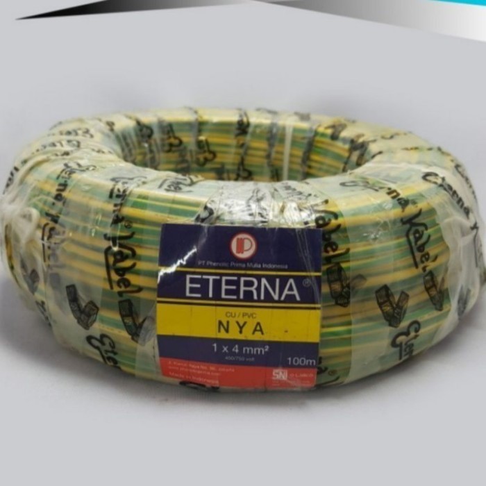 Eterna Kabel Listrik Kawat / Engkel / Tunggal NYA 4 mm 4mm 100m